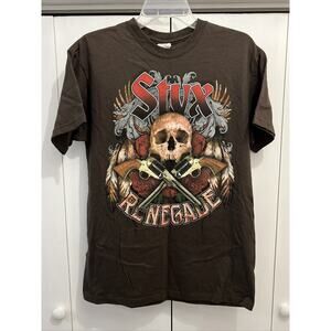 2014 Styx Renegade North American Tour Classic Rock T-Shirt Men's Sz MEDIUM, EUC